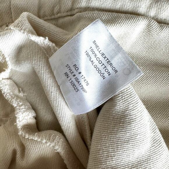 Jacquie the label high waisted wide leg cream color pleated belted pants size S - Picture 7 of 7